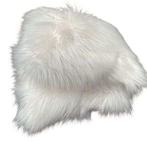 Lot of 2 Pottery Barn Luxe Faux Fur Pillow Luxe w/ Down Alternative Inserts